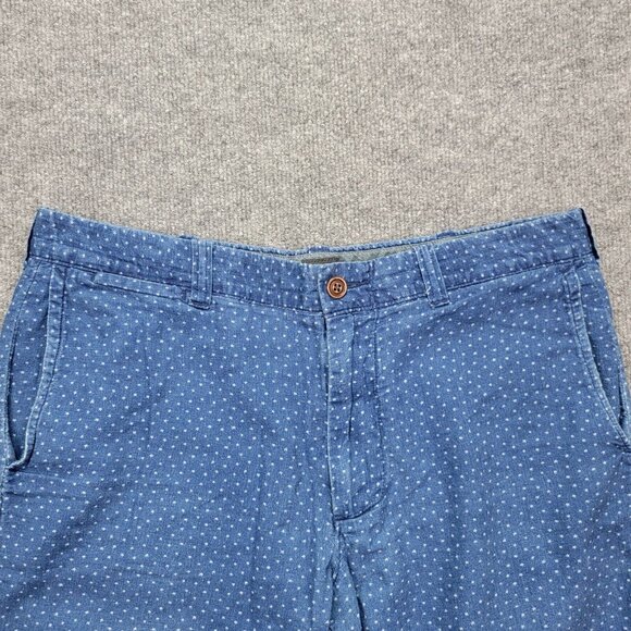 J Crew Shorts Mens 34 Blue Chino‎ Flat Front Stanton Preppy Beach Casual - Picture 2 of 9